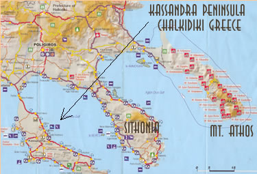 map chalkidiki