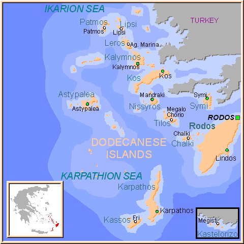 map greece dodecanese greek islands