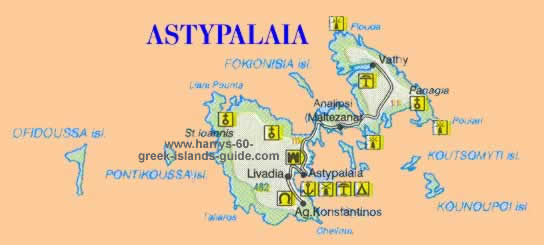 greek island map astypalea