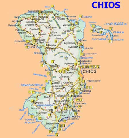 map chios greek island