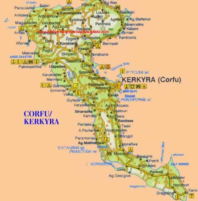 map corfu greek island