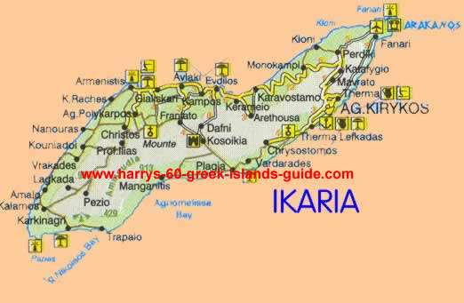 ikaria greece travel map