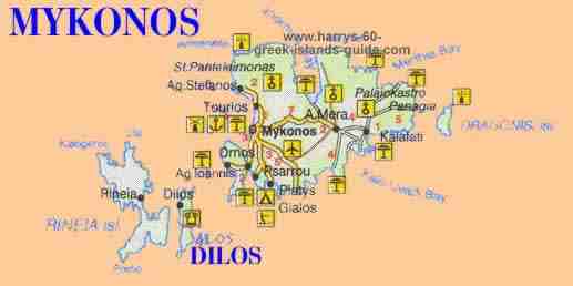 greece travel map mykonos greek island