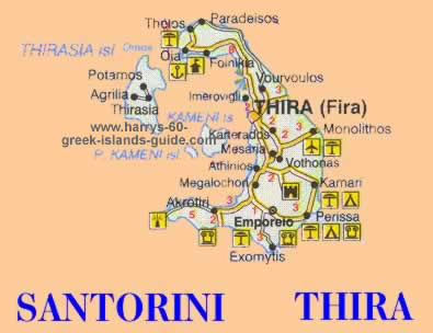 greece travel map santorini greek island