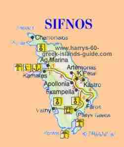 greece travel map sifnos greek island