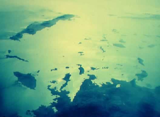 satellite photo greek islands