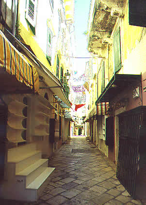 corfu town streets