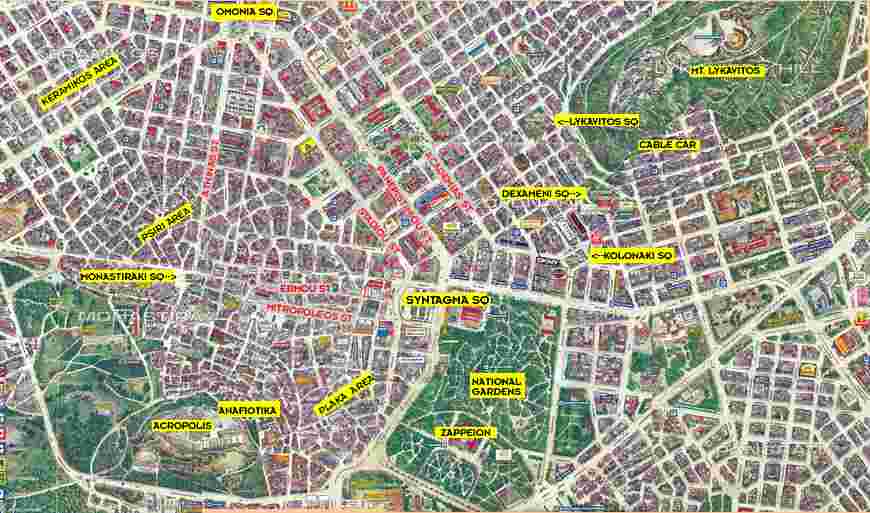 Click to seel larger: Athens Greece Map